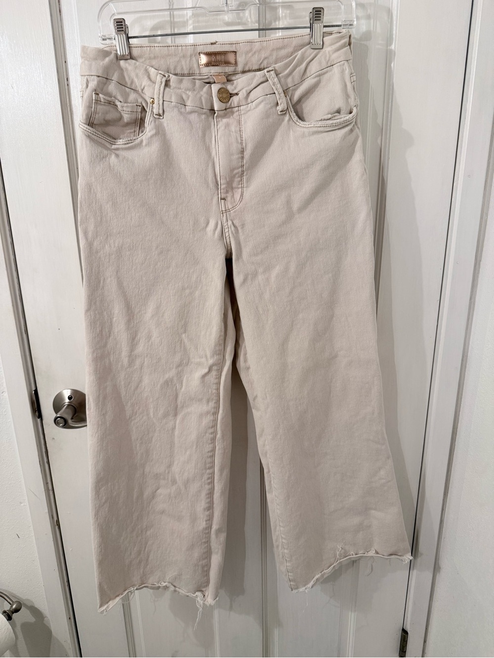 Kut from the Kloth Wide Leg Jeans in Light Beige